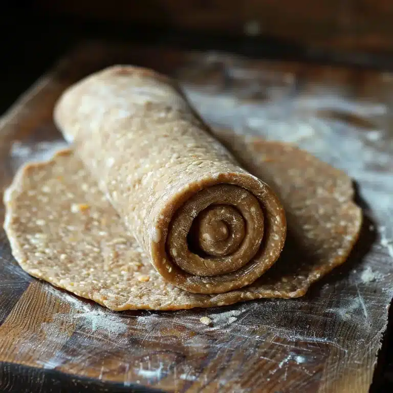 Stiff sourdough starter rolled