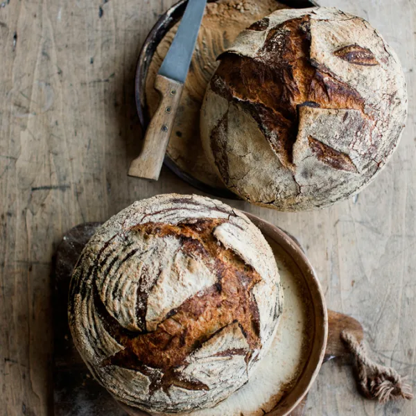 Sourdough Boule Loaf Bread Kit, baked