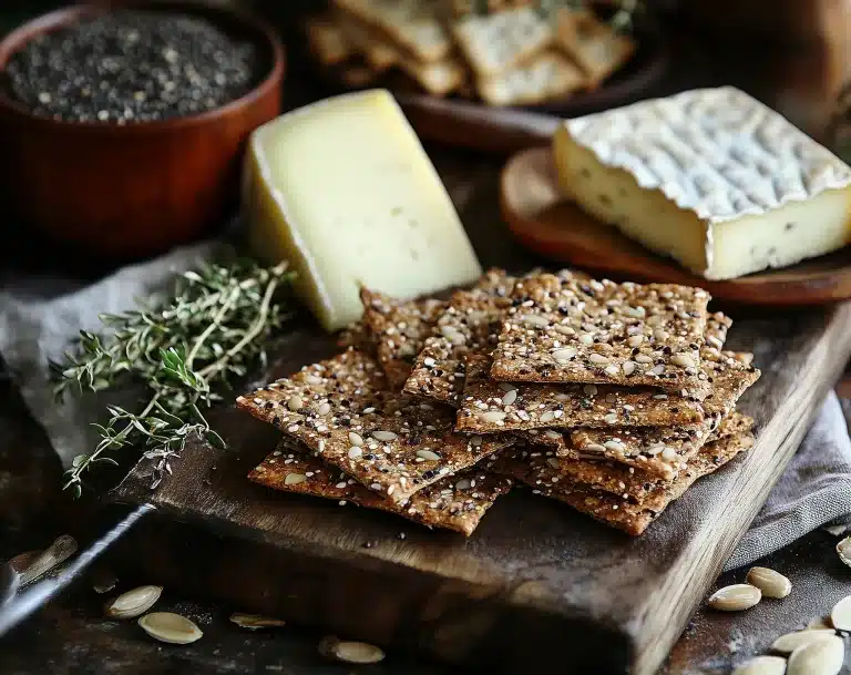 Sourdough seeded crackers